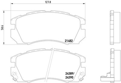 Pastiglie freno anteriore Subaru impreza Coupé (gfc) 01/