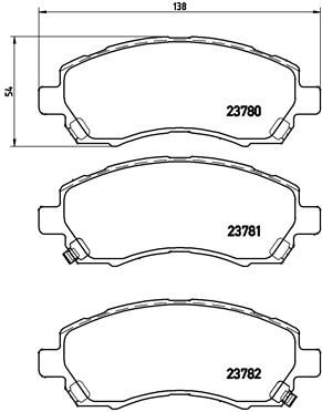 Pastiglie freno anteriore Subaru impreza Coupé (gfc) 01/