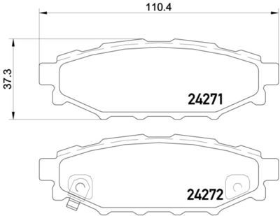 Pastiglie freno posteriore Subaru brz 06/12-> / Subaru ex