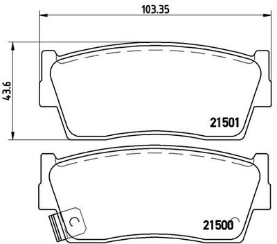 Pastiglie freno anteriore geo tracker Cabrio 01/88-12/98