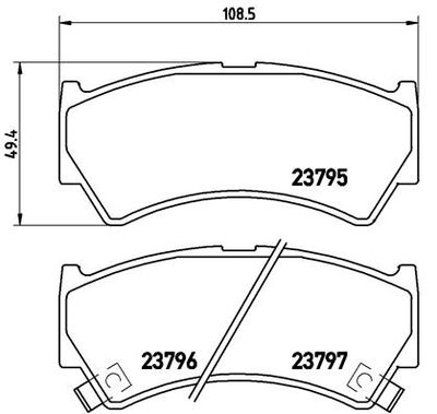 Pastiglie freno anteriore Suzuki alto (HA12, HA23) 10/97