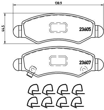 Pastiglie freno anteriore Chevrolet cruze 07/00-09/08 /