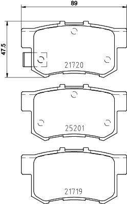 Pastiglie freno posteriore Fiat sedici (fy_) 06/06-10/14