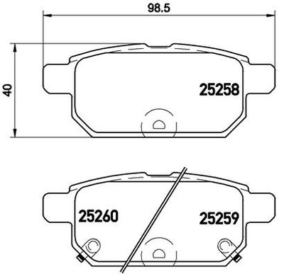 Pastiglie freno posteriore Suzuki (changan) alivio 01/15-