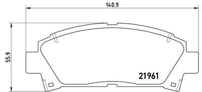 Pastiglie freno anteriore Toyota avensis (_T22_) 09/97-0