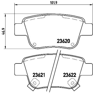 Pastiglie freno posteriore Toyota alphard / vellfire (_H2