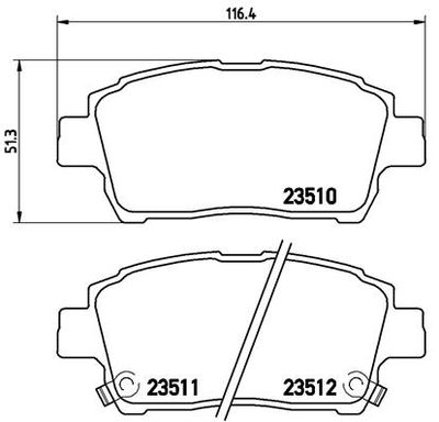 Pastiglie freno anteriore BYD F3 saloon 03/05-> / BYD F3