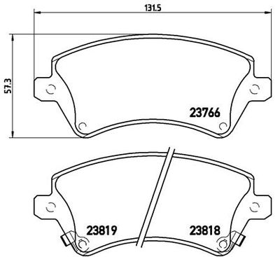Pastiglie freno anteriore Toyota corolla (_E12_) 01/01-1