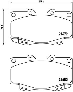 Pastiglie freno anteriore Toyota fortuner (_N5_, _N6_) 0