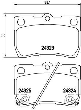 Pastiglie freno posteriore Lexus gs (_S19_) 01/05-12/12 /