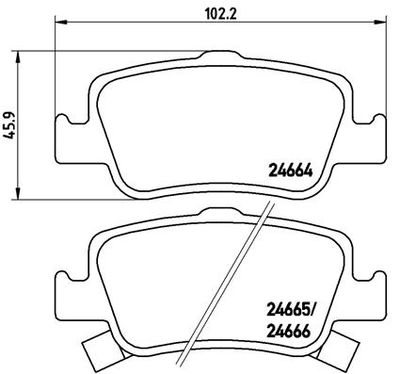 Pastiglie freno posteriore Toyota auris (_E15_) 10/06-09/