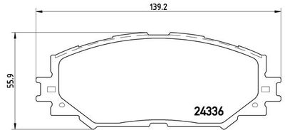 Pastiglie freno anteriore Lexus hs (ANF10) 07/09-01/18 /