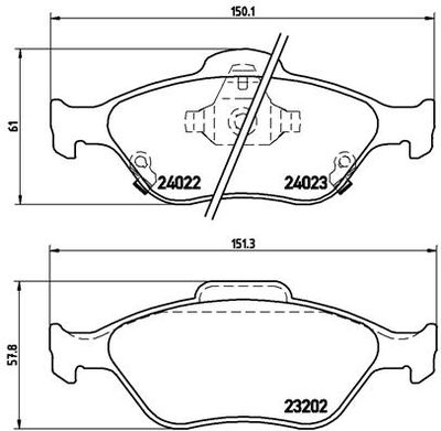 Pastiglie freno anteriore Daihatsu charade 05/11-> / toy