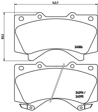 Pastiglie freno anteriore Lexus lx (_J2_) 08/07-> / toyo
