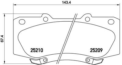 Pastiglie freno anteriore Toyota hilux VII pickup (_N1_,