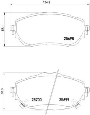 Pastiglie freno anteriore Toyota auris (_E18_) 10/12-12/