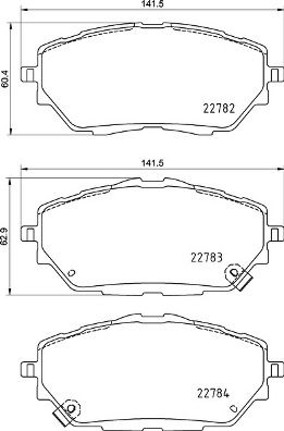 Pastiglie freno anteriore Toyota c-hr (_X1_) 10/16-> / t