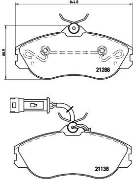 Pastiglie freno anteriore Audi 100 (44, 44Q, C3) 08/82-0