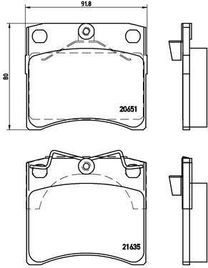 Pastiglie freno anteriore VW Transporter IV bus (70B, 70