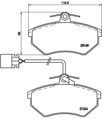 Pastiglie freno anteriore VW Golf III (1H1) 10/89-07/98