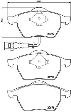 Pastiglie freno anteriore Audi A3 (8L1) 09/96-09/06 / au
