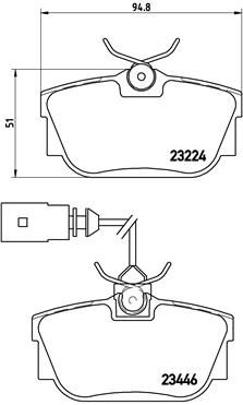 Pastiglie freno posteriore VW Transporter IV bus (70B, 70