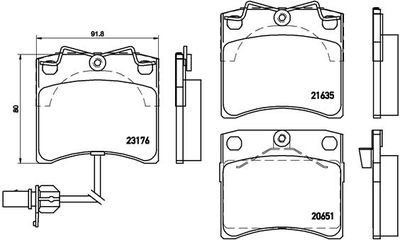 Pastiglie freno anteriore VW Transporter IV bus (70B, 70