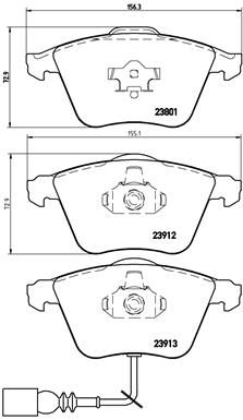 Pastiglie freno anteriore Audi A3 (8P1) 05/03-12/13 / au