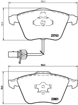 Pastiglie freno anteriore Audi (faw) A6L (C6, 4Z8) 03/05