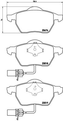 Pastiglie freno anteriore Audi (faw) A4 (B6, 8E2) 08/02-
