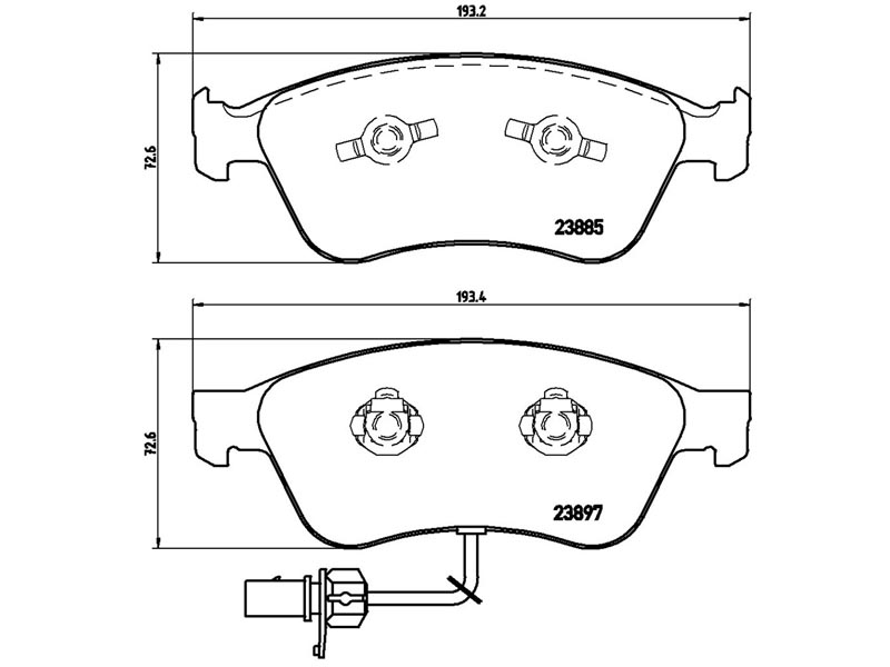 Pastiglie freno anteriore Audi A6 (4F2, C6) 04/04-08/11