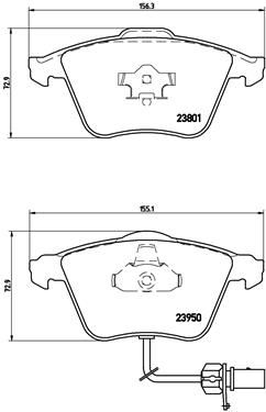 Pastiglie freno anteriore Audi (faw) A6L (C6, 4Z8) 03/05