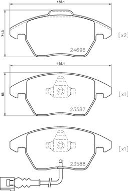 Pastiglie freno anteriore Audi A1 (8x1, 8XK) 05/10-10/18