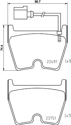 Pastiglie freno anteriore Audi A3 Limousine (8VS, 8VM) 0