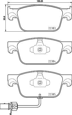 Pastiglie freno anteriore Audi A4 (8W2, 8WC, B9) 05/15->