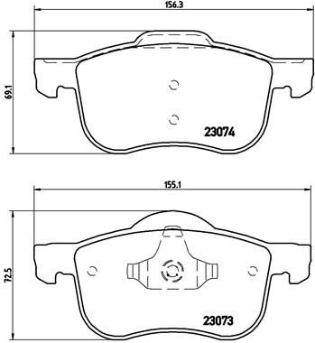 Pastiglie freno anteriore Volvo S60 I (384) 07/00-04/10