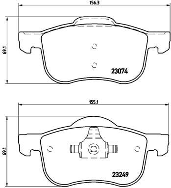 Pastiglie freno anteriore Volvo S60 I (384) 07/00-04/10