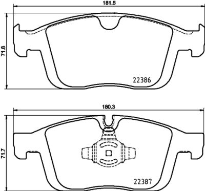 Pastiglie freno anteriore Volvo asia XC60 11/14-12/17 /