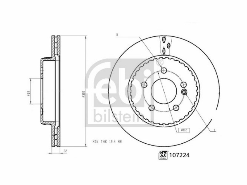 Disco freno Mercedes benz pkw c 160 t c 180 blu