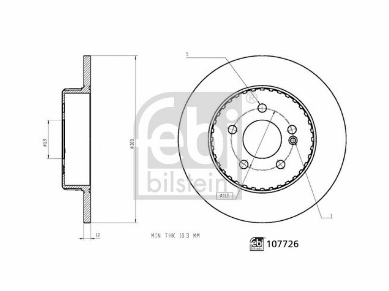 Disco freno Mercedes benz pkw c 160 c 160 t c 1
