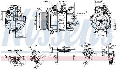 NISSENS 890755 / Compressore, Climatizzatore ** FIRST FIT **