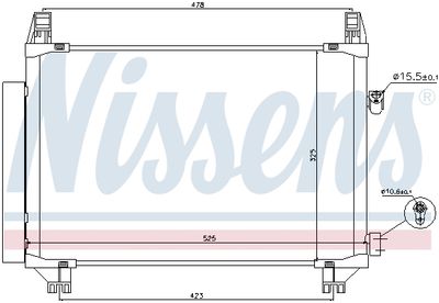 NISSENS 940271 / Condensatore, Climatizzatore