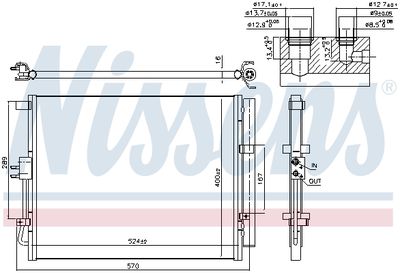 NISSENS 941133 / Condensatore, Climatizzatore