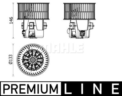 MAHLE AB 279 000P / Ventilatore abitacolo
