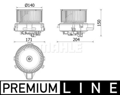 MAHLE AB 284 000P / Ventilatore abitacolo