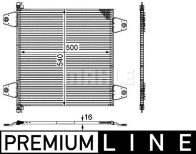 Mahle A/C 121 000P / condensatore, climatizzatore behr *** premium line ***