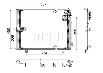 MAHLE AC 148 000S / Condensatore, Climatizzatore BEHR