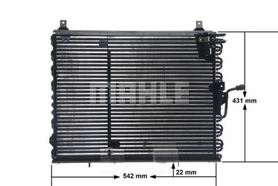 MAHLE AC 150 000S / Condensatore, Climatizzatore BEHR