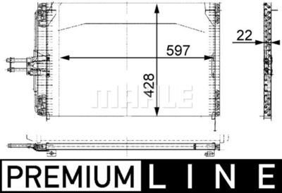 Mahle A/C 153 000P / condensatore, climatizzatore behr *** premium line ***
