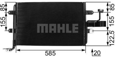 MAHLE AC 326 000S / Condensatore, Climatizzatore BEHR